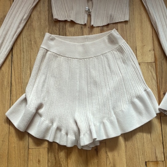 House of Harlow (BUNDLE) 1960 X Olivia light oak cardigan and short set XS - Picture 7 of 11